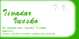 tivadar vucsko business card